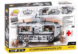 Klocki HC Great War Sturmpanzerwagen A7V 840 elementów Cobi Klocki