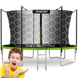 Trampolina ogrodowa 12ft/374cm z siatką wewnętrzną i drabinką Neo-Sport Neo-Sport