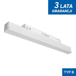 Linia Led do szyn magnetycznych biała 12W 4000K DDCX-FG300 - TYP B DomenoLED