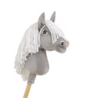 Hobby Horse Mały koń na kiju Premium - siwy III A4 Super Hobby Horse