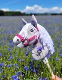 Hobby Horse Mały koń na kiju Premium - siwy III A4 Super Hobby Horse