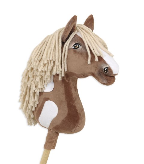 Hobby Horse Duży koń na kiju Premium - western III gniady z jasną grzywą A3 Super Hobby Horse