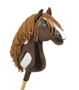 Hobby Horse Duży koń na kiju Premium - western ciemnogniady z brązową grzywą A3 Super Hobby Horse