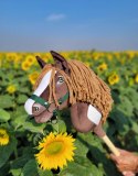 Hobby Horse Mały koń na kiju Premium - western ciemnogniady z ciemną grzywą A4 Super Hobby Horse