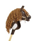 Hobby Horse Mały koń na kiju Premium - western ciemnogniady z ciemną grzywą A4 Super Hobby Horse