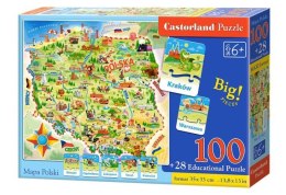 Puzzle Edukacyjna mapa Polski Castor