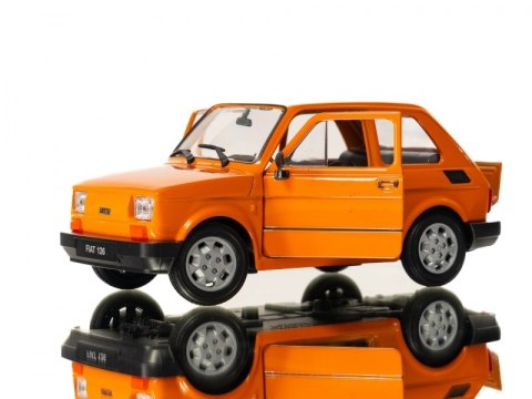 WELLY MALUCH FIAT 126P 1:21 SAMOCHÓD KOLEKCJONERSKI pomarańc WELLY