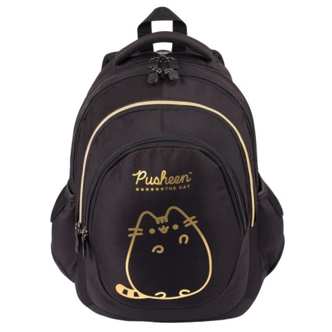 PLECAK SZKOLNY 4-KOMOROWY BP-06 Pusheen The cat Gold ST.MAJEWSKI