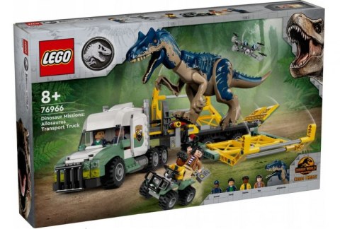 Klocki Jurassic World 76966 Dinomisje: ciężarówka do transportu allozaura LEGO