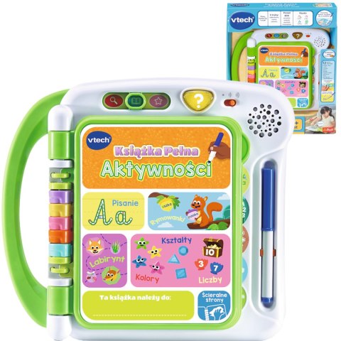 Książka pełna aktywności edukacyjna interaktywna nauka pisania Vtech 61850 TREFL