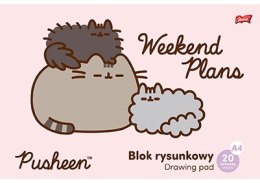 PLECAK SZKOLNY 4-KOMOROWY BP-06 Pusheen The cat Gold zestaw ST.MAJEWSKI