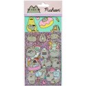 PLECAK SZKOLNY 4-KOMOROWY BP-06 Pusheen The cat Gold zestaw ST.MAJEWSKI