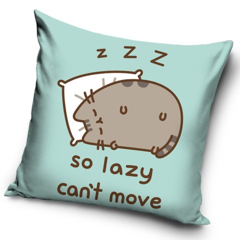 Poszewka velvet 40x40 Pusheen niebieska Carbotex