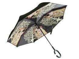 Parasol odwrotnie otwierany - G. Klimt, Pocałunek + Drzewo (CARMANI) CARMANI