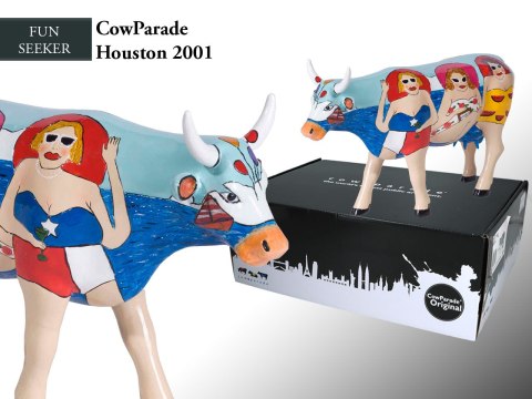 CowParade Houston 2001, Lait Triporteur, autor: Janice Joplin HANIPOL