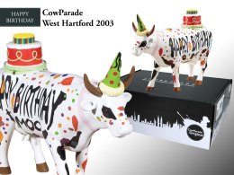 CowParade West Hartford 2003, Happy Birthday, autor: Juan Andreu & Mike Dowdall. HANIPOL