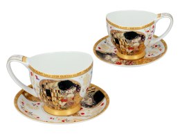 Filiżanka espresso Vanessa - G. Klimt, Pocałunek, białe tło (CARMANI) CARMANI