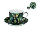 Filiżanka śniadaniowa ze spodkiem - Tropical Birds (FBCh) BROOKES EMPIREWARE