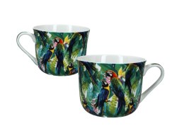 Filiżanka śniadaniowa ze spodkiem - Tropical Birds (FBCh) BROOKES EMPIREWARE