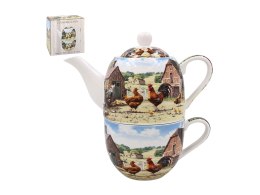 Tea For One - Cockerel & Hen LEONARDO ENGLAND