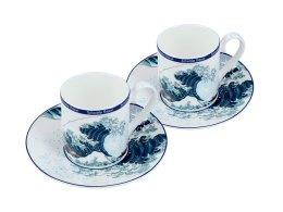 Kpl. 2 filiżanek espresso - Hokusai Katsushika, Wielka fala w Kanagawie (CARMANI) CARMANI