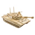 DREWNIANE PUZZLE 3D MILITARIA CZOŁG M1 ABRAMS TANK DIY 8+