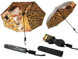 Parasol automatyczny, składany - G. Klimt, Pocałunek i Drzewo życia (dekoracja pod spodem) (CARMANI) CARMANI