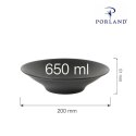 Talerz głęboki Coal śr. 200 mm, 650 ml Porland