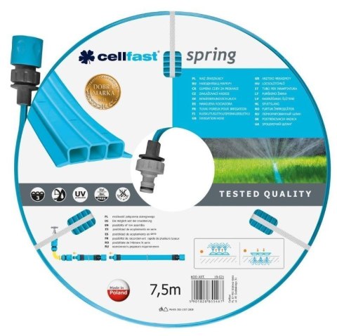 Wąż 3 Kanałowy Zraszający SPRING 7,5mb UV Cellfast Cellfast