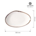 Talerz o organicznym kształcie Vanilla 350x210 mm Fine Dine