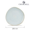 Talerz płytki o organicznym kształcie Stonecast Duck Egg Blu 286 mm Churchill