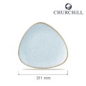 Talerz trójkątny Stonecast Duck Egg Blue 311 mm Churchill