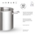 Garnek ze stali nierdzewnej wysoki king size 100l śr. 500x(H)500 mm Chef de Cuisine