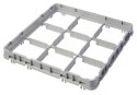 Nadstawka do koszy Half Drop 500x500 mm szara, model E2, 49 przegródek, Cambro CAMBRO