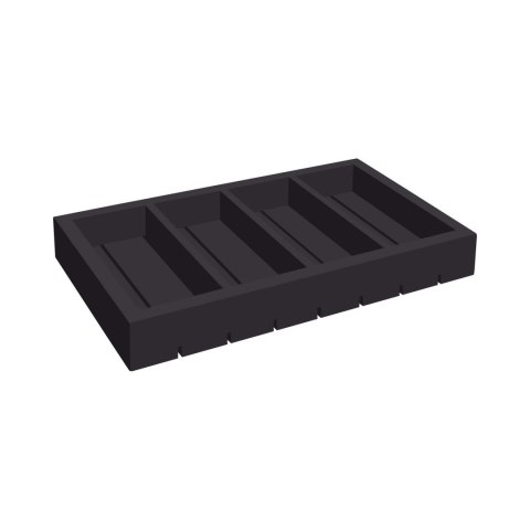 Organizer drewniany na sztućce Madeira Black 530x325x65 mm Fine Dine