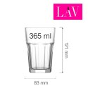 Szklanka wysoka long drink Aras 365 ml, LAV LAV