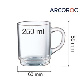 Kubek Bock 250 ml, 68 mm, h - 89 mm (stary kod: E7104) Arcoroc