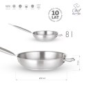 Patelnia ze stali nierdzewnej Prime, śr. 360mm Chef de Cuisine