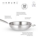 Patelnia ze stali nierdzewnej Prime, śr. 360mm Chef de Cuisine