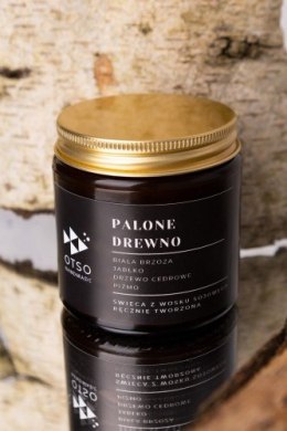 Świeca sojowa Palone drewno - świeca sojowa zapachowa - 120 ml OTSO HANDMADE