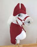 Zestaw dla Hobby Horse A4: derka + nauszniki - bordo Super Hobby Horse