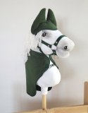 Zestaw dla Hobby Horse A4: derka + nauszniki - butelkowa zieleń Super Hobby Horse