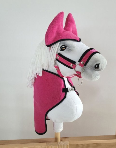 Zestaw dla Hobby Horse A4: derka + nauszniki - ciemny róż Super Hobby Horse