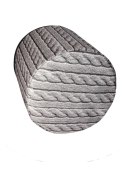 Pufa Walec Codura GR Warkocz 40x40 cm Bertoni