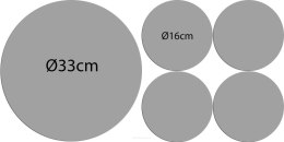 Zestaw podkładek na stół okrągłych 1+4 - RENIFER Bertoni