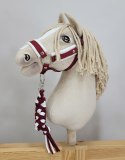 Uwiąz dla Hobby Horse ze sznurka - biało-bordowy Super Hobby Horse