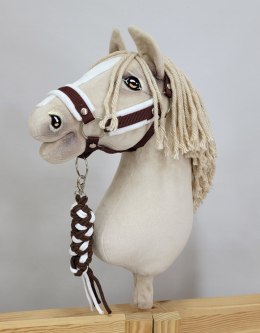 Uwiąz dla Hobby Horse ze sznurka - biało-brązowy Super Hobby Horse