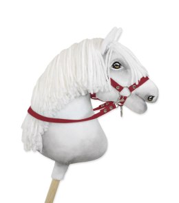 Wodze dla konia Hobby Horse - bordowe Super Hobby Horse