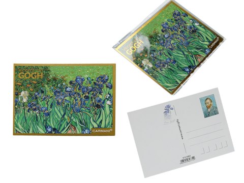 Kpl. 12 pocztówek - V. van Gogh, Irysy (CARMANI) CARMANI