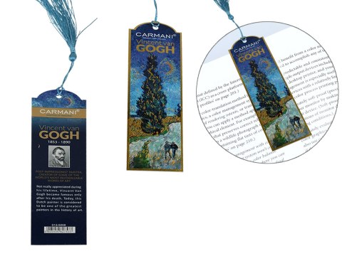 Kpl. 12 zakładek do książki - V. van Gogh, Droga z cyprysami (CARMANI) CARMANI